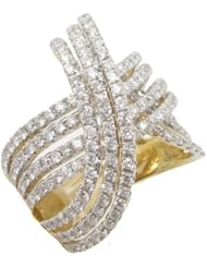 14k Yellow Gold 2.61ctw Diamond Cocktail Ring LR192Y Size 7