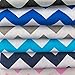 Big Chevron Poly Cotton Grey 60 Inch