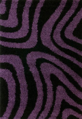 Lalee 347124022 Teppich Chillout 650 schwarz-violett 140 x 200 cm