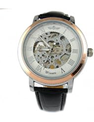 Youyoupifa White Skeleton Dial Hand-winding Mechanical Movement Unisexs Watch