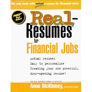 Real-Resumes for Financial Jobs (Real-Resumes Series) by Anne McKinney