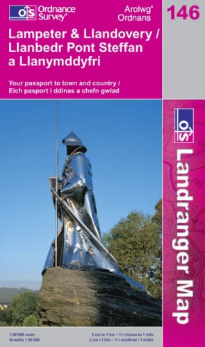 City Travel Guides Discounted  Livres : Carte de randonnée : Lampeter - Llandovery (en anglais)