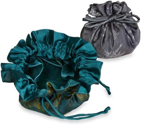 Drawstring Jewelry Pouch (Large) - Silk Jacquard