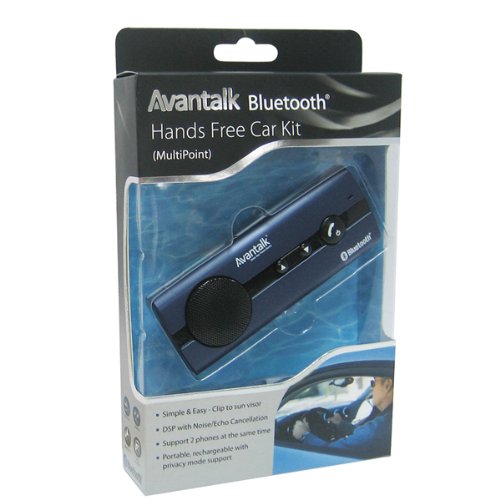 Car Bluetooth Portable Hands-free Speakerphone kit for all Bluetooth Enabled Cell Phone w/with USB Charger and Car Charger.