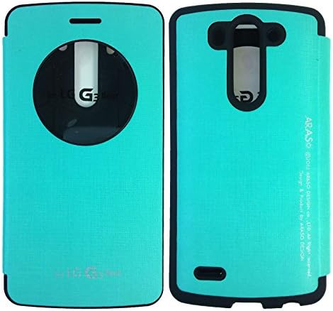 LG G3 Vigor Case,[Mint] [Quick Circle View] Bumper Case PU Leather Flip Cover Magnetic closure Anti Shock Protective Case for LG G3 Vigor (Compatible with LG G3 Beat, G3 Mini Version Only) ST3BMT