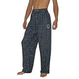 Mens NBA Dallas Mavericks Plaid Cotton Thermal Sleepwear / Pajama Pants - Blue (Size: XL)