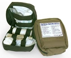 Fully Stocked MOLLE Tactical Trauma Kit First Aid Pouch