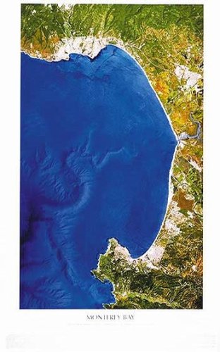 Monterey Bay From Space, Art Poster, size 24 x 37