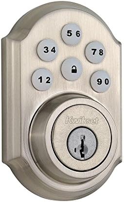 Kwikset - SmartCode 910 Single Cylinder Satin Nickel Electronic Deadbolt for Wink HUB -