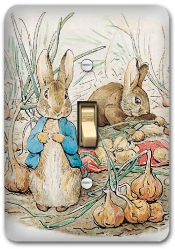 Peter Rabbit Metal Light Switch Plate Cover Bunny Nursery Home Decor 623