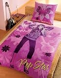 Disney G 15 600 WD43 117 Renforce Bettwaesche Disney's Hannah Montana 135 x 200 cm Bettbezug und 80 x 80 cm Kissenbezug