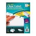5-Tab Clear with White Dividers