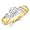 14K Yellow and White 2 Tone Gold Round-cut Diamond Women's Engagement Wedding Ring Band (0.19 CTW., G-H Color, SI1-2 Clarity) - Size 4