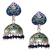 Romantic Gifts Enamelled Silver Earrings 1.50 inches (erg149)