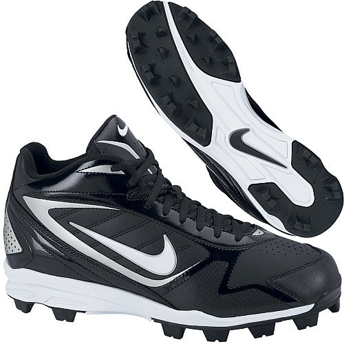Nike Mens Keystone 3/4 Baseball Cleats Black/White (7)