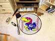 Kansas Jayhawks 29" Round Baseball Floor Mat (Rug)