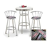 IMAGE OF Chrome Bar Table & 2 Chrome 29