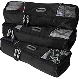 eBags Slim Packing Cubes - 3pc Set (Black) eBags Slim Packing Cubes - 3pc Set (Black)