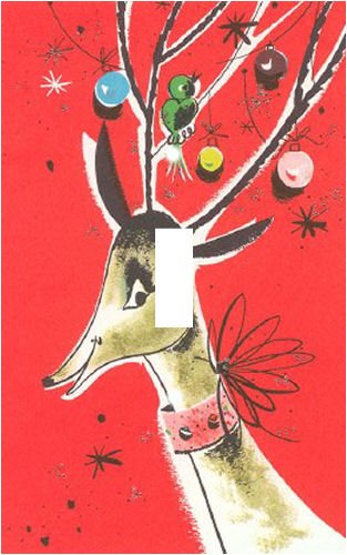 Vintage Christmas Reindeer Decorative Switchplate Cover
