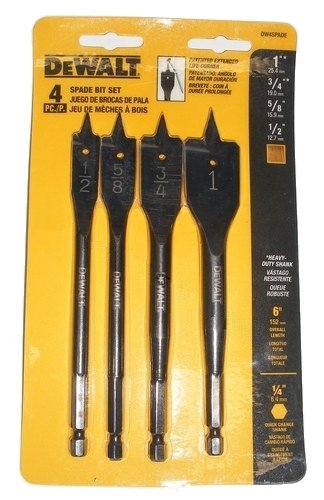 DeWALT 4pc Spade Bit Set (DW4SPADE)