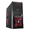 CiT Vantage Type-R Gaming Case with HD Audio, 4 Fans, Card Reader and No PSU - Black