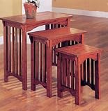 Outdoor Living : Mission Style Nested Table Set