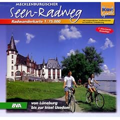 Mecklenburgischer Seen-Radweg 1 : 75 000. Radwanderkarte: Von L�neburg bis zur Insel Usedom. Radwanderkarte mit ausgew�hlten Stra�ennamen zur besseren Orientierung