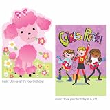 Peaceable Kingdom / Birthday Card Set for Girls - Box of 12 cards and envelopes