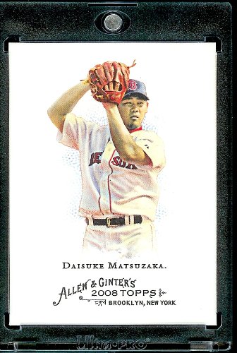 2008 Topps Allen and Ginter # 284 Daisuke Matsuzaka ( Boston Red Sox ) MLB Baseball Card in Protective Display Case!