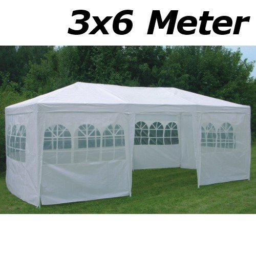 Oxid7 Pavillon 3x6 m, PE-Plane, Partyzelt weiß + Seitenteile 3 x 6 Oxid7 Pavillon 3x6 m, PE-Plane, Partyzelt weiß + Seitenteile 3 x 6