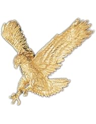 Dazzlers Solid 14k Gold Flying Eagle Charm Pendant Available in three colors from jewelsberry (weights: 18.2 grams only)