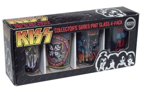 KISS Set of 4 Collectors series pint glasses