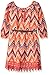 My Michelle Girls' 3/4 Sleeve Printed Chiffon Tie Front Peasant Dress