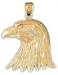 Dazzlers Solid 14 karats gold Eagle Head Charm Pendant Available in three colors from jewelsberry (weights: 6.4 grams only)