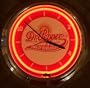 Dr. Pepper Neon Clock (red) (15"H x 15"W x 3"D)