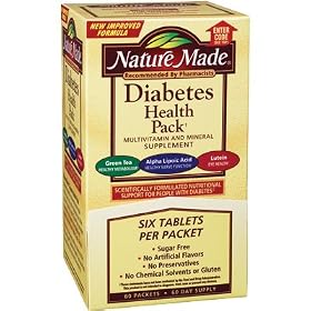 Diabetes Health Pack-Nature Made Multivitamin & Mineral Supplement, 60 Packets Diabetes Health Pack-Nature Made Multivitamin & Mineral Supplement, 60 Packets