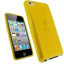iGadgitz Yellow Durable Crystal Gel Skin Case Cover (Thermoplastic Polyurethane TPU) for Apple iPod Touch 4th Generation 8gb, 32gb, 64gb + Screen Protector