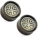Pierced Owl Tree of Life Organic Ebony Wood Saddle Plug Gauges, Sold As Pair (10mm (00GA))
