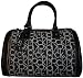 Women's Calvin Klein Purse Handbag Hudson Signature Jacquard Black/White