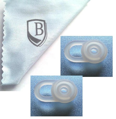 2pcs New Clear / White (Check The Size at 2nd Picture) Good Quality Eargels for Blueant Q2 T1 Q1 Wireless Bluetooth Headset Blue Ant Q-2 Q-1 T-1 Ear Gel Bud Tip Gels Buds Tips Eargel Earbud Eartip Eargels Earbuds Eartips Replacement Part Parts + Black Sea International Logo Good Quality Micro Fiber Cleaning Cloth (random color) 7X6
