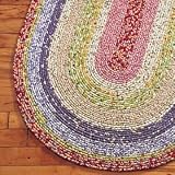 Kid's Woven Oval Cotton Area Rugs - 2 x 4' Rug