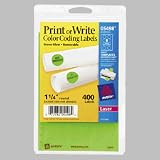 Self-Adhesive Removable Labels, Round, 1/2'' Dia., Yellow Neon, 800/Pk