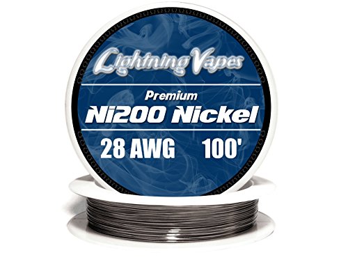 Genuine Lightning Vapes Pure Nickel Wire 28 Gauge AWG Ni200 100' 100ft NON RE...