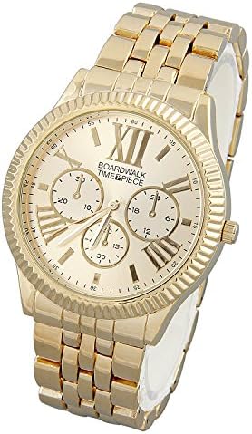 OniyA Men's Watch Japanese Quartz Water Resistant Stainless Steel Wristwatch(Luxury Gold Color)