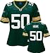 A.J. Hawk Reebok Green Replica Green Bay Packers Women's Jersey - Small