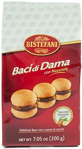 Bistefani Baci Di Dama Chocolate and Hazelnut, 7.05 oz (Pack of 2)
