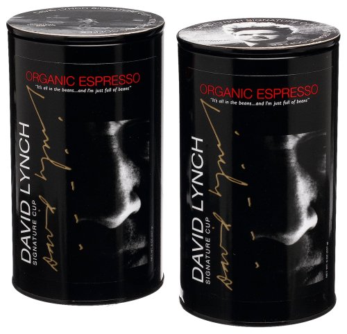 David Lynch Organic Coffee, Espresso Whole Bean, 2-Count 8-Ounce Canisters