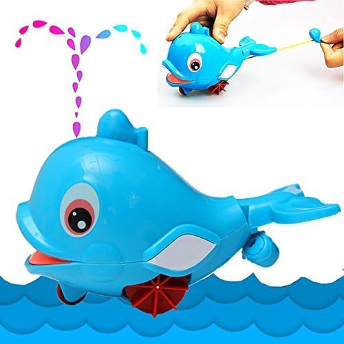 Amphibious Whale Shape Baby Bath Swimming Squirting Toy Pool Tub Bathing Spray
