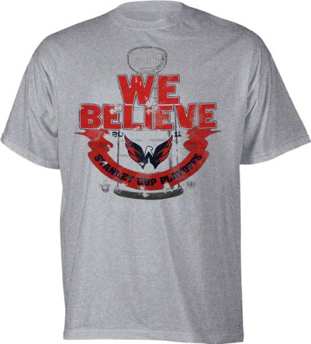 Washington Capitals Grey 'We Believe' Stanley Cup Playoffs T-Shirt