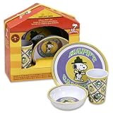 Snoopy Happy Camper 3 Piece Kid's Dinnerware Set